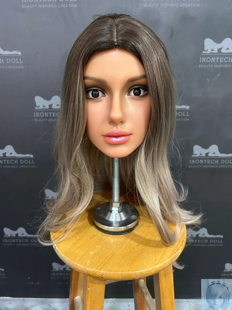 US IN STOCK IronTech 164cm Silicone D Cup Sex Doll Head S17 Irontech