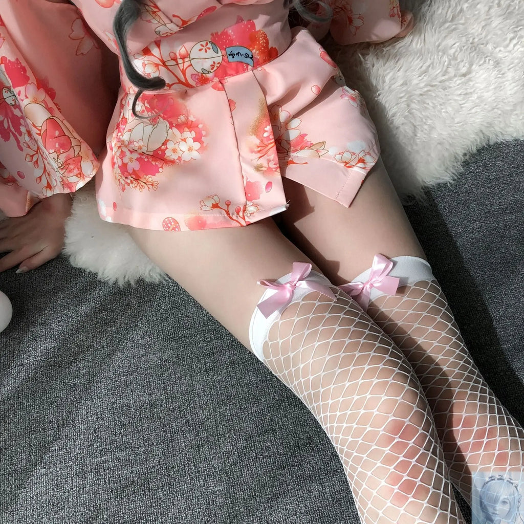 Womans Floral Print Kimono lovedollsenpai