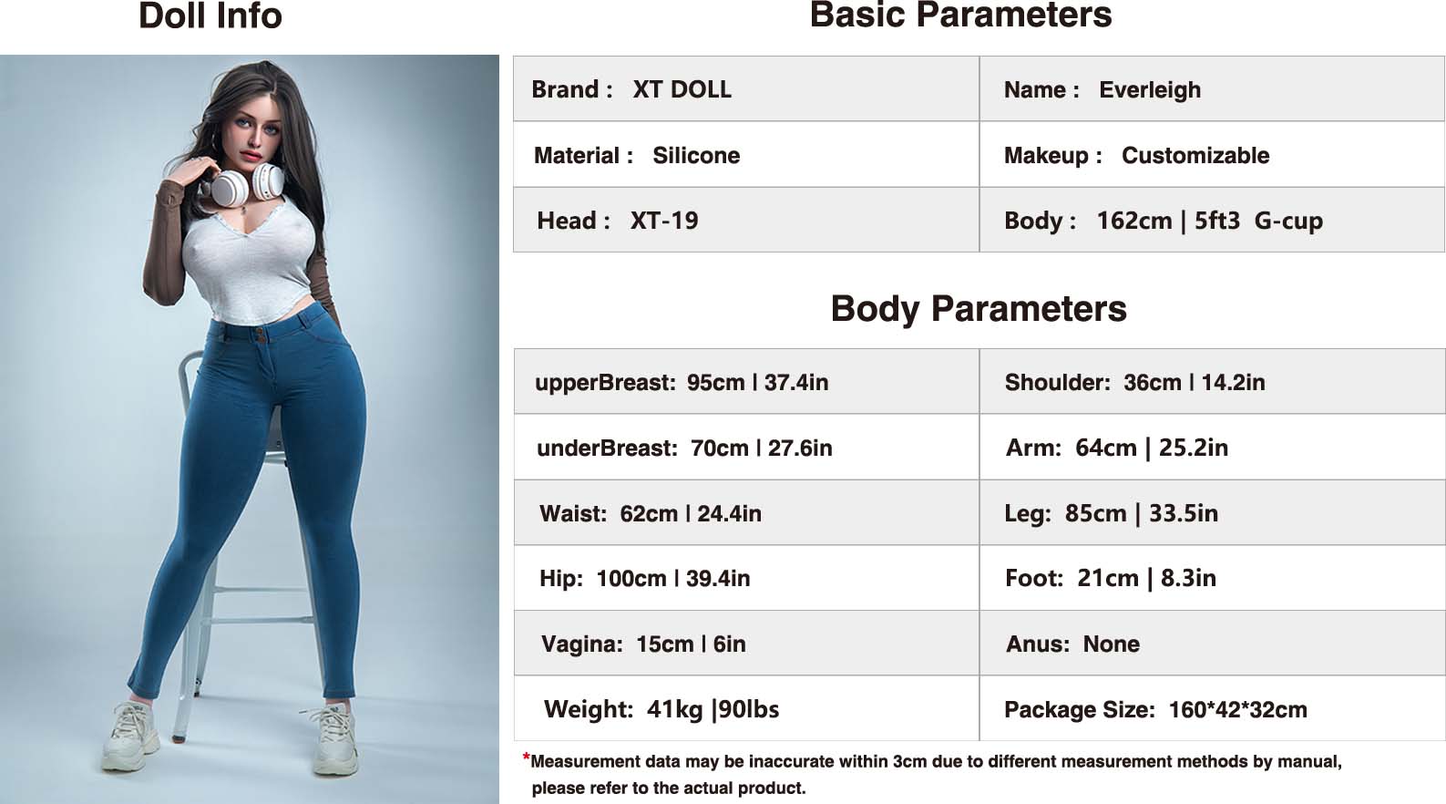 XT Doll 162cm 5ft3 G Cup Everleigh Silicone Sex Doll XT Doll