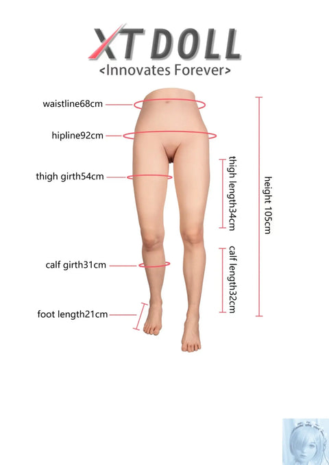 XT Doll Super Hydrating Silicone Legs Torso XT Doll