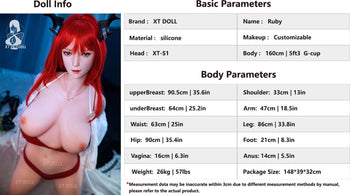 XT Doll 160cm 5ft3 G Cup Ruby Silicone Sex Doll XT Doll