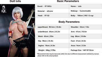 XT Doll 160cm 5ft3 G Cup Lola Silicone Sex Doll XT Doll