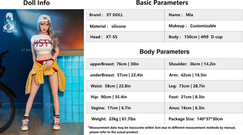 XT Doll 150cm 4ft9 D Cup Mia Silicone Sex Doll XT Doll