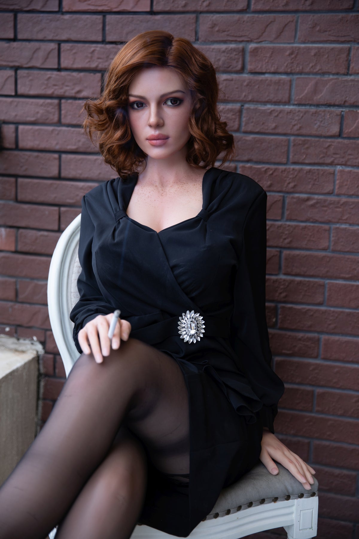Starpery 172cm F-cup Head Realistic Big Boob Red Hair Sex Doll Wayne Winstead Starpery